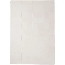 Teppich Calvella Beige Wolle B 120 T 170 cm - Farbe: Natur - Material: 100% WOLLE