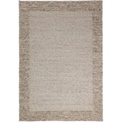 Teppich Renvia Beige Wolle/Polyester B 120 T 170 cm - Farbe: DUNKEL NATUR