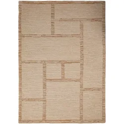 Teppich Holland Beige Wolle B 140 T 200 cm - Farbe: Natur - Material: 100% WOLLE