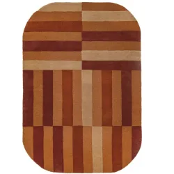 Teppich Elinor Orange Wolle B 140 T 200 cm - Farbe: TERRAKOTTA - Material: 100% WOLLE - Teppich