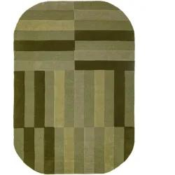 Teppich Elinor Grün Wolle B 140 T 200 cm - Material: 100% WOLLE - Teppich