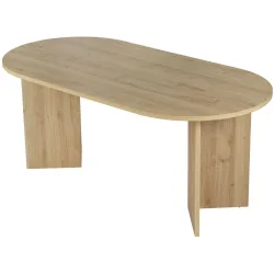 Esstisch Georis Braun Holz B 180 cm - Farbe: Cadiz Eiche - Material: Holzwerkstoff