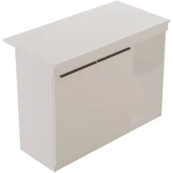 Kücheninsel Georis Weiss Holz B 120 cm - Material: Holzwerkstoff