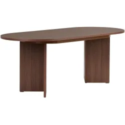 Esstisch Georis Braun Holz B 160 cm - Farbe: Milano Nussbaum - Material: 100% Melaminbeschichtete Spanplatte