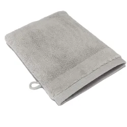 Living Home - Softfeel Waschhandschuh, 15 x 21 cm, Silber