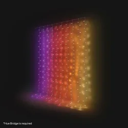 Philips Hue Festavia Lichtervorhang outdoor 1.35 x 2m, 250 LED - Farbe: transparent - LED - Material: PVC- LED Energiesparlampe