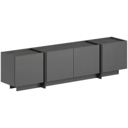 TV-Möbel Georis Anthrazit/Schwarz Holzwerkstoff B 180 cm