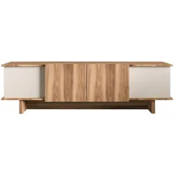 TV-Möbel Georis Beige/Nussbaum Holzwerkstoff B 180 cm