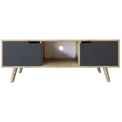 TV-Möbel Georis Eiche/Anthrazit Holzwerkstoff B 139.7 cm