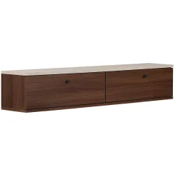 TV-Möbel Georis Travertin/Nussbaum Holzwerkstoff B 140 cm