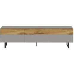 TV-Möbel Georis Grau/Eiche Holzwerkstoff B 180 cm