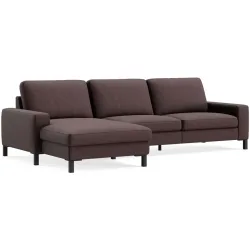 Ecksofa Step Basic Stoff Salt n pepper burgunder B 179 T 164 cm - Möbel Konfigurator: Traummöbel individuell zusammenstellen