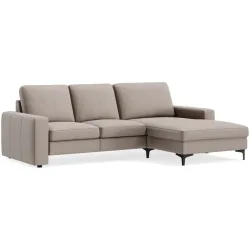 Ecksofa Step Basic Leder Dickleder Torero taupe B 139 T 164 cm - Möbel Konfigurator: Traummöbel individuell zusammenstellen