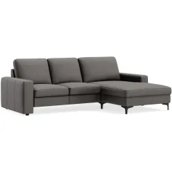 Ecksofa Step Basic Leder Dickleder Torero brown B 139 T 164 cm - Möbel Konfigurator: Traummöbel individuell zusammenstellen