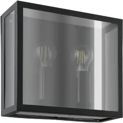 Wandlampe aussen Alamont schwarz B 10 cm IP44