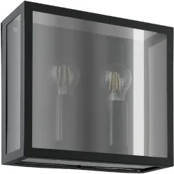 Wandlampe aussen Alamont schwarz B 10 cm IP44