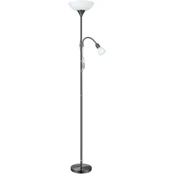 Stehlampe Up 2 nickel-nero H 1765 cm