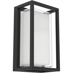 Wandlampe aussen Genovese schwarz-struktur IP65