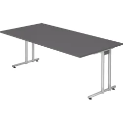 Schreibtisch Office Graphit 200 x 100 cm