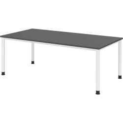 Schreibtisch Office Graphit manuelle Höhenverstellung 200 x 100 cm