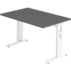 Schreibtisch Office Graphit manuelle Höhenverstellung 120 x 80 cm