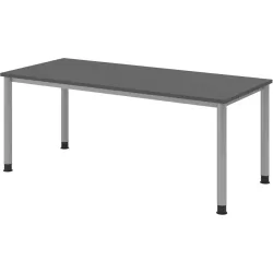 Schreibtisch Office Graphit manuelle Höhenverstellung 180 x 80 cm
