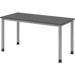 Schreibtisch Office Graphit manuelle Höhenverstellung 140 x 67.2 cm