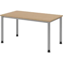Schreibtisch Office Eiche manuelle Höhenverstellung 140 x 80 cm