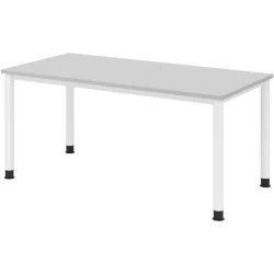 Schreibtisch Office Grau manuelle Höhenverstellung 160 x 80 cm