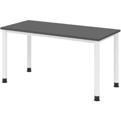 Schreibtisch Office Graphit manuelle Höhenverstellung 140 x 67.2 cm