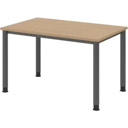 Schreibtisch Office Eiche manuelle Höhenverstellung 120 x 80 cm