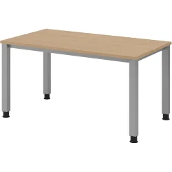 Schreibtisch Office Eiche manuelle Höhenverstellung 140 x 80 cm