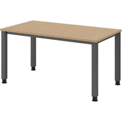 Schreibtisch Office Eiche manuelle Höhenverstellung 140 x 80 cm