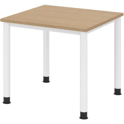 Schreibtisch Office Eiche manuelle Höhenverstellung 80 x 80 cm