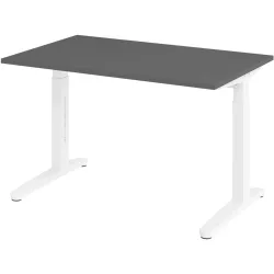Schreibtisch Office Graphit manuelle Höhenverstellung 120 x 80 cm