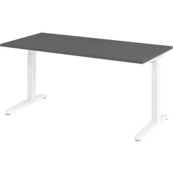 Schreibtisch Office Graphit manuelle Höhenverstellung 160 x 80 cm