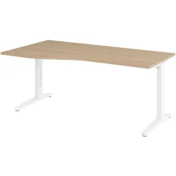 Schreibtisch Office Eiche manuelle Höhenverstellung 180 x 100 cm