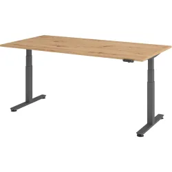 Schreibtisch Office Asteiche elektrische Höhenverstellung 200 x 100 cm