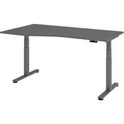 Schreibtisch Office Graphit elektrische Höhenverstellung 180 x 100 cm