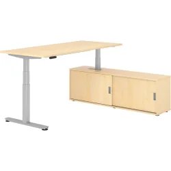 Schreibtisch Office Ahorn elektrische Höhenverstellung 180 x 80 cm