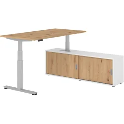 Schreibtisch Office Asteiche elektrische Höhenverstellung 160 x 80 cm