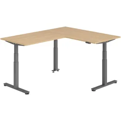 Schreibtisch Office Eiche elektrische Höhenverstellung 200 x 160 cm