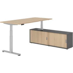 Schreibtisch Office Eiche elektrische Höhenverstellung 180 x 80 cm