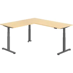 Schreibtisch Office Ahorn elektrische Höhenverstellung 200 x 200 cm
