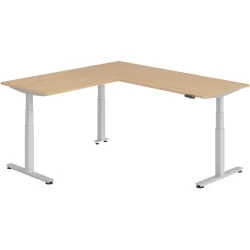 Schreibtisch Office Eiche elektrische Höhenverstellung 200 x 200 cm