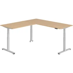 Schreibtisch Office Eiche elektrische Höhenverstellung 220 x 200 cm