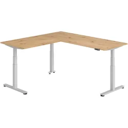 Schreibtisch Office Asteiche elektrische Höhenverstellung 200 x 200 cm