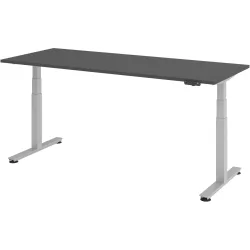 Schreibtisch Office Graphit elektrische Höhenverstellung 200 x 80 cm