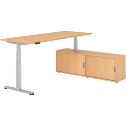 Schreibtisch Office Buche elektrische Höhenverstellung 200 x 80 cm