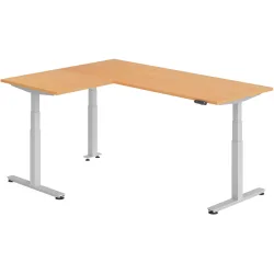 Schreibtisch Office Buche elektrische Höhenverstellung 160 x 200 cm